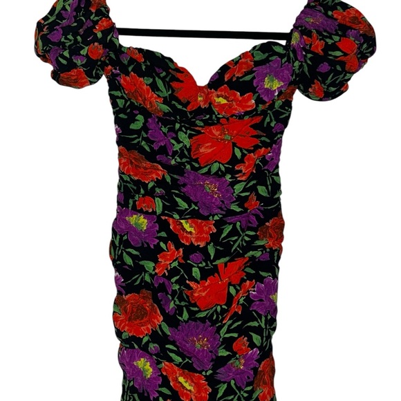 NWOT Zara off the shoulder floral mini dress - Picture 5 of 9